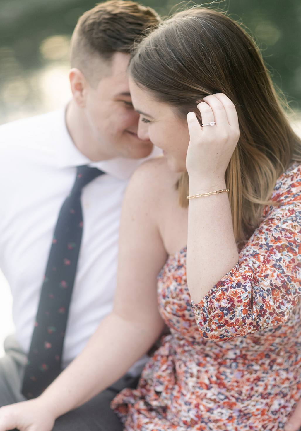 Engagement session in Eden Park with a surprise proposal