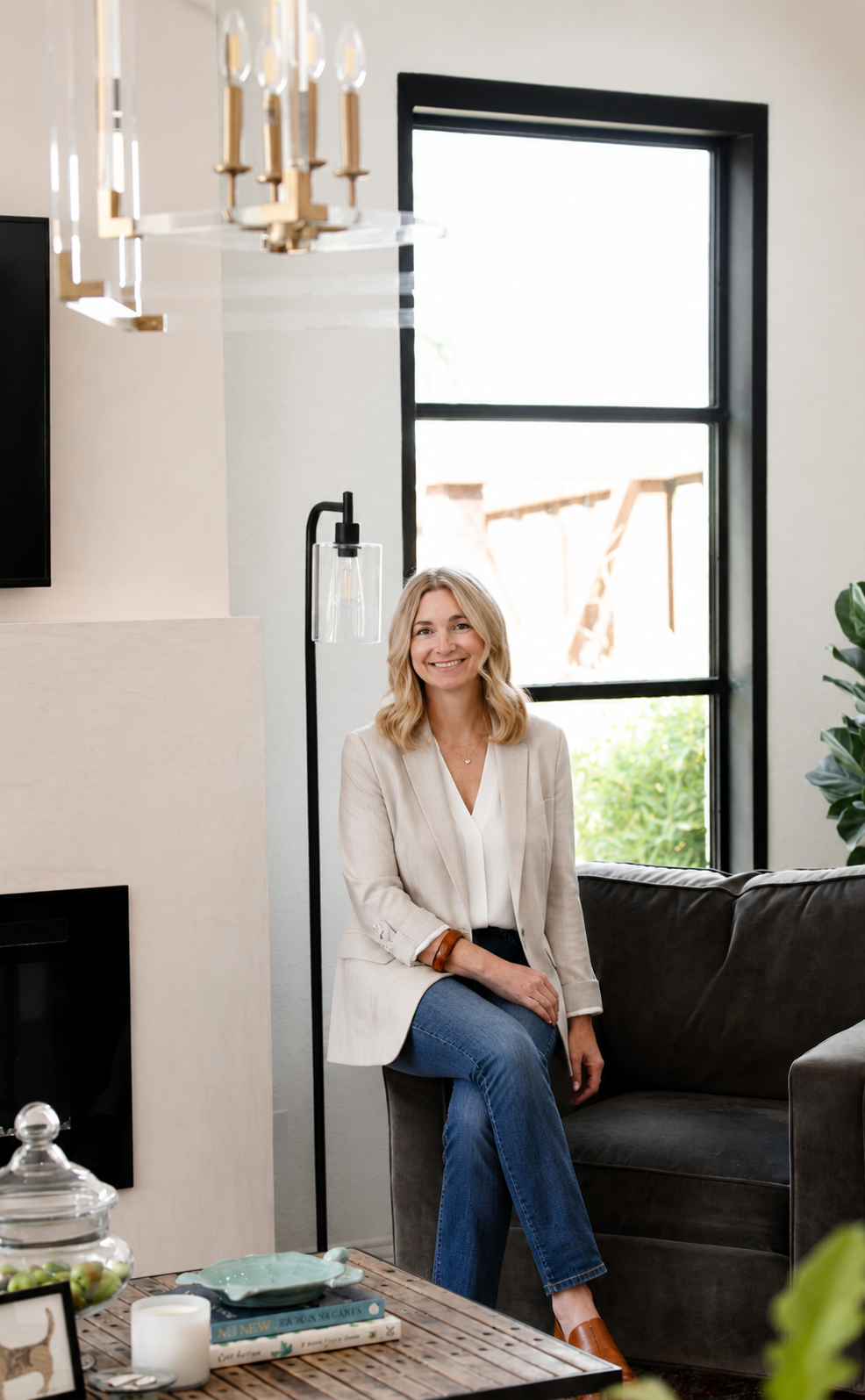 Melanie Rosenburg, founder and principal designer of MASH Habitat Interiors, in a Fort Worth residential design project.