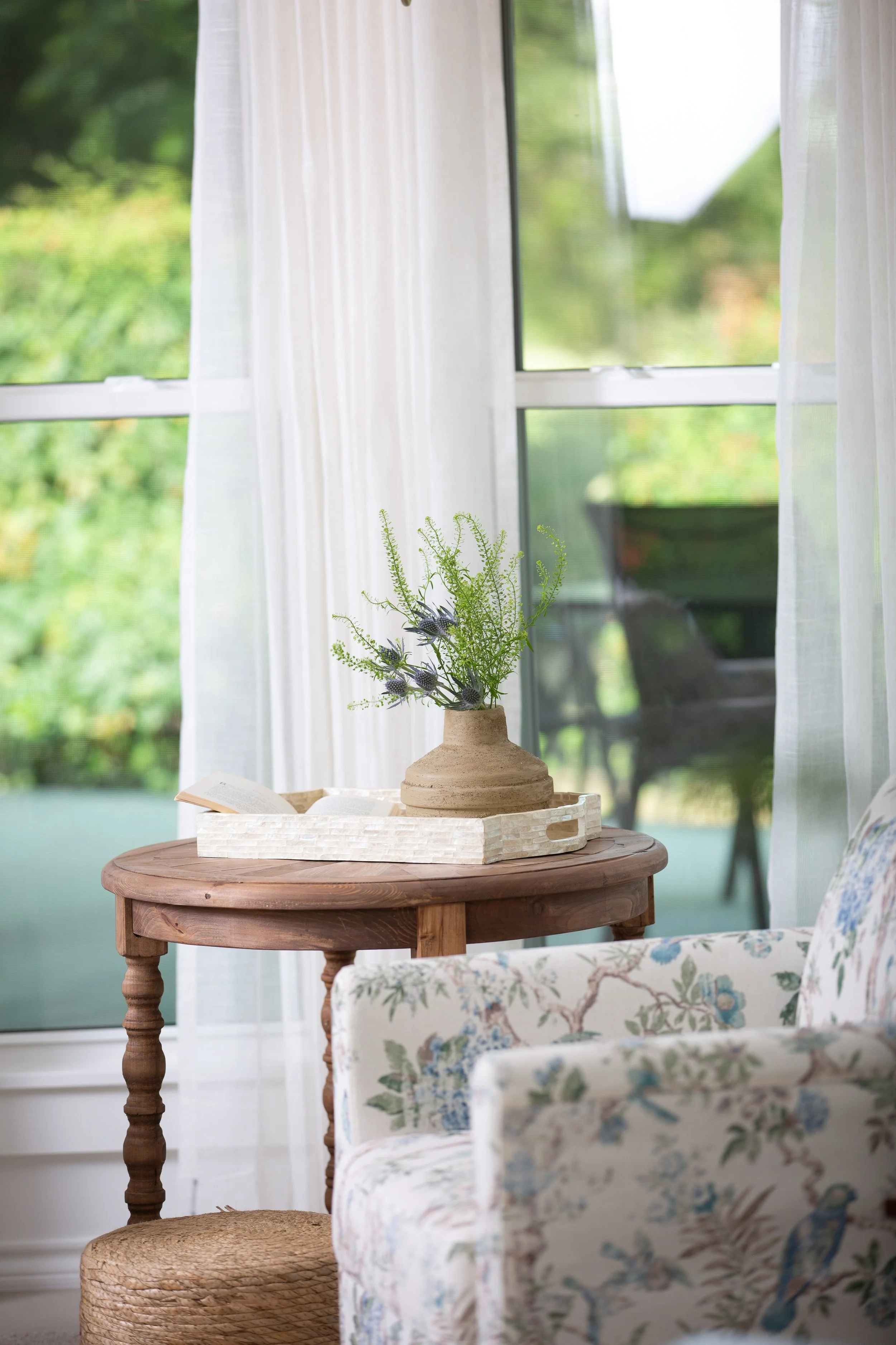 Window treatments, custom furnishings, and interior styling by Fort Worth interior designer MASH Habitat Interiors
