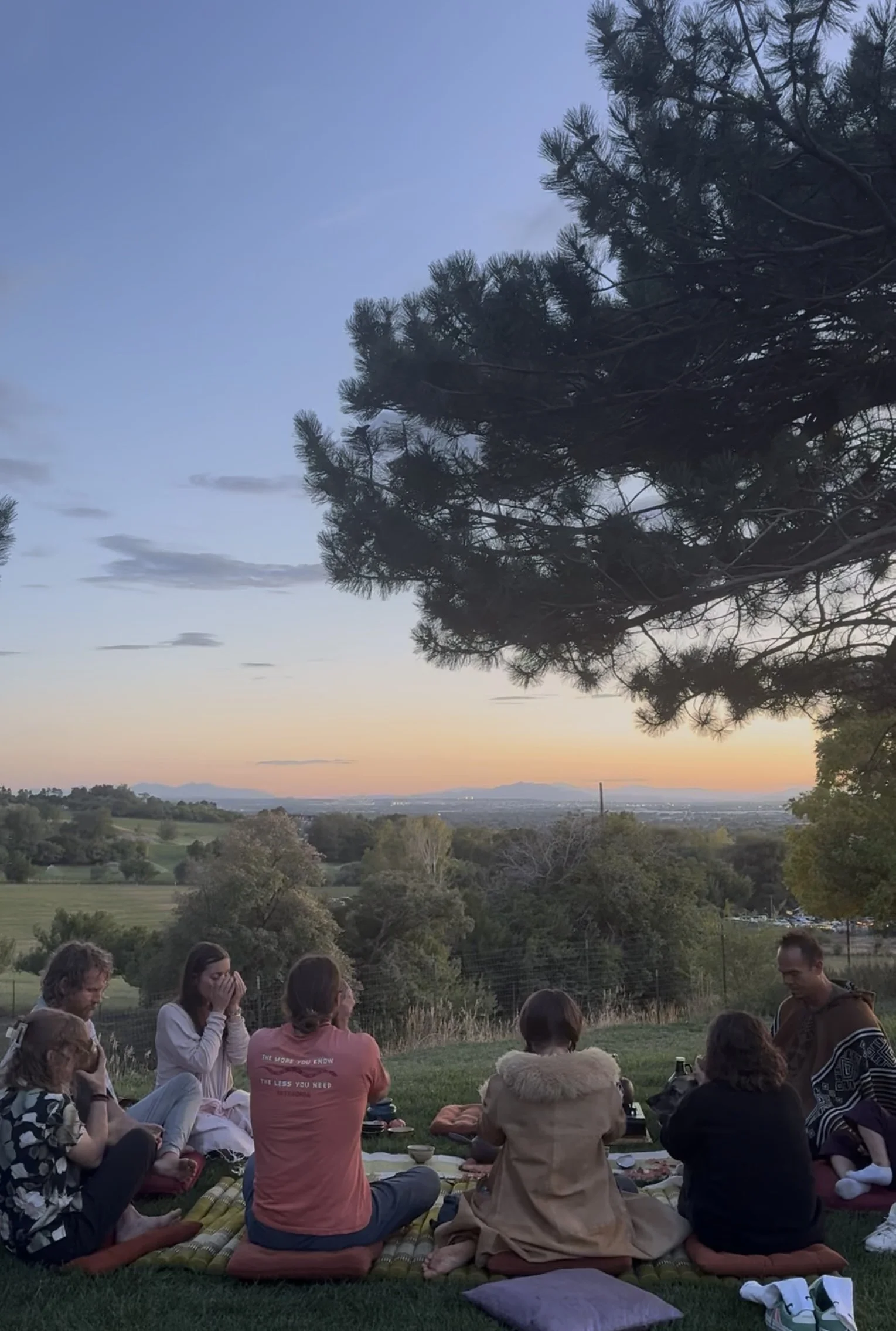 Group silent meditation