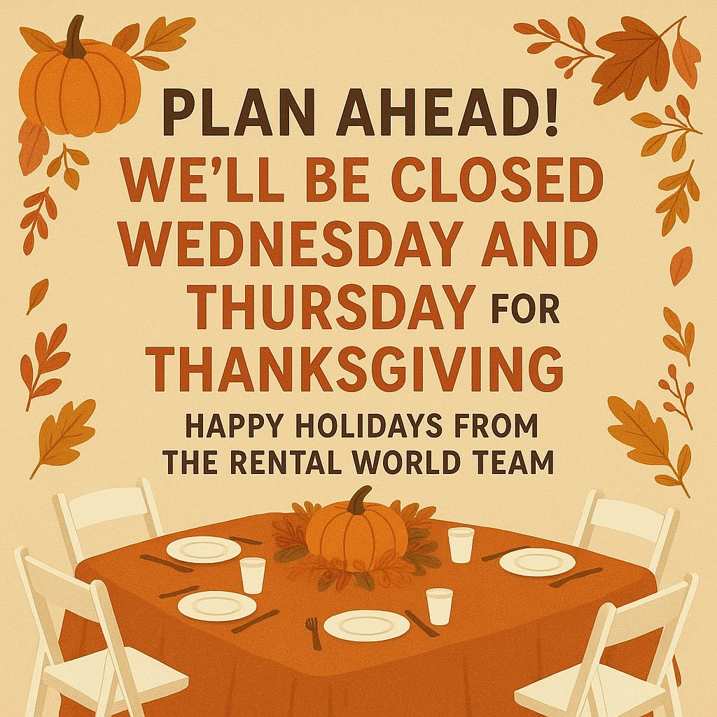 Give us a call for your Thanksgiving rental needs! 

📞 717-397-3663 Option 2 
.
.

#TableSettingGoals #VelvetAndSatin #LuxuryDining
#eventsbyrentalworldpa #chinarentals #lancasterpaweddings #rentalworldpa
#lancastercountyweddings #weddingrentals #ch