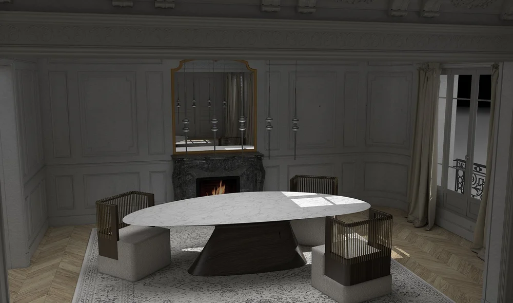 OLIVER DINING TABLE — BAKER + HESSELDENZ