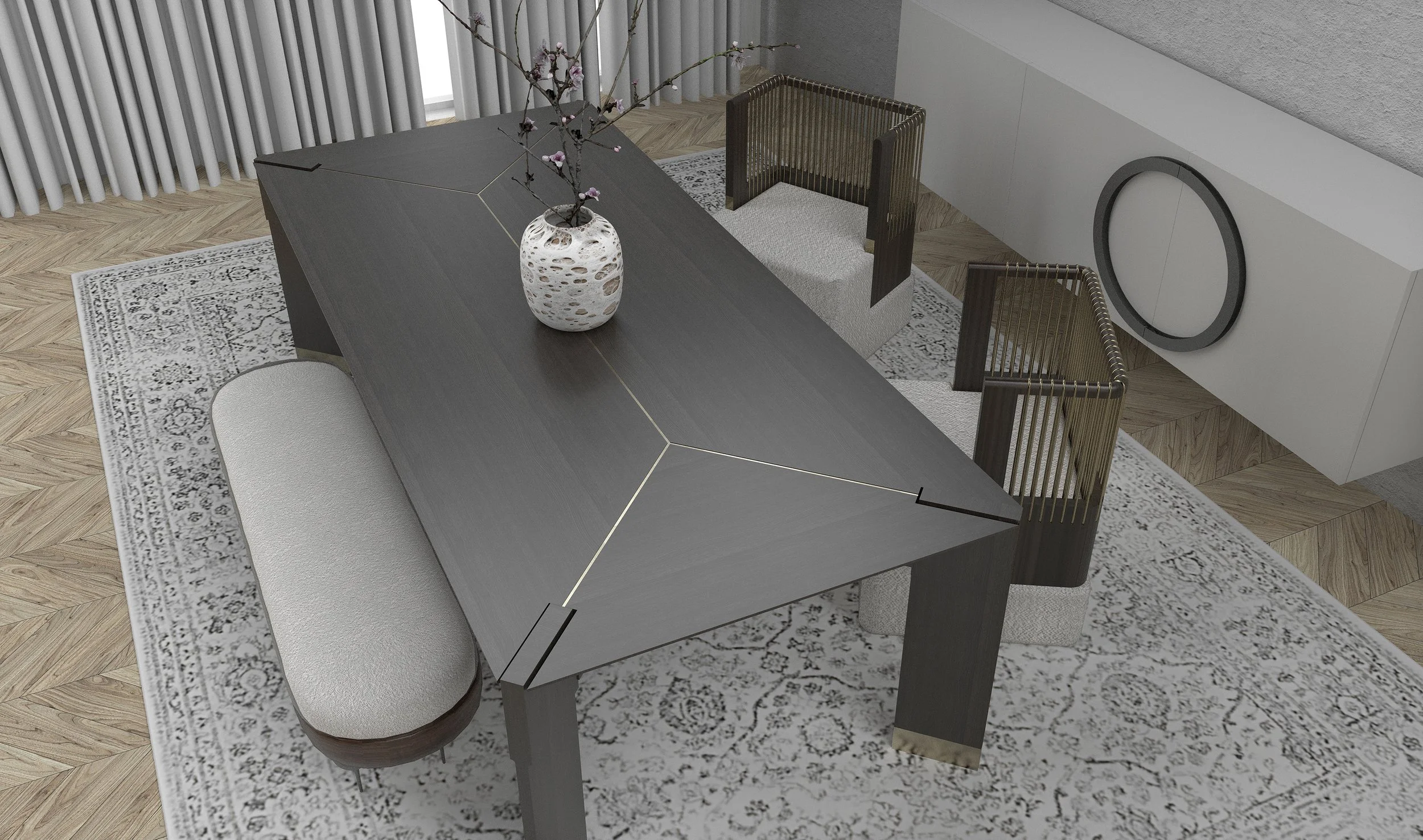 MAGGIE DINING TABLE — BAKER + HESSELDENZ