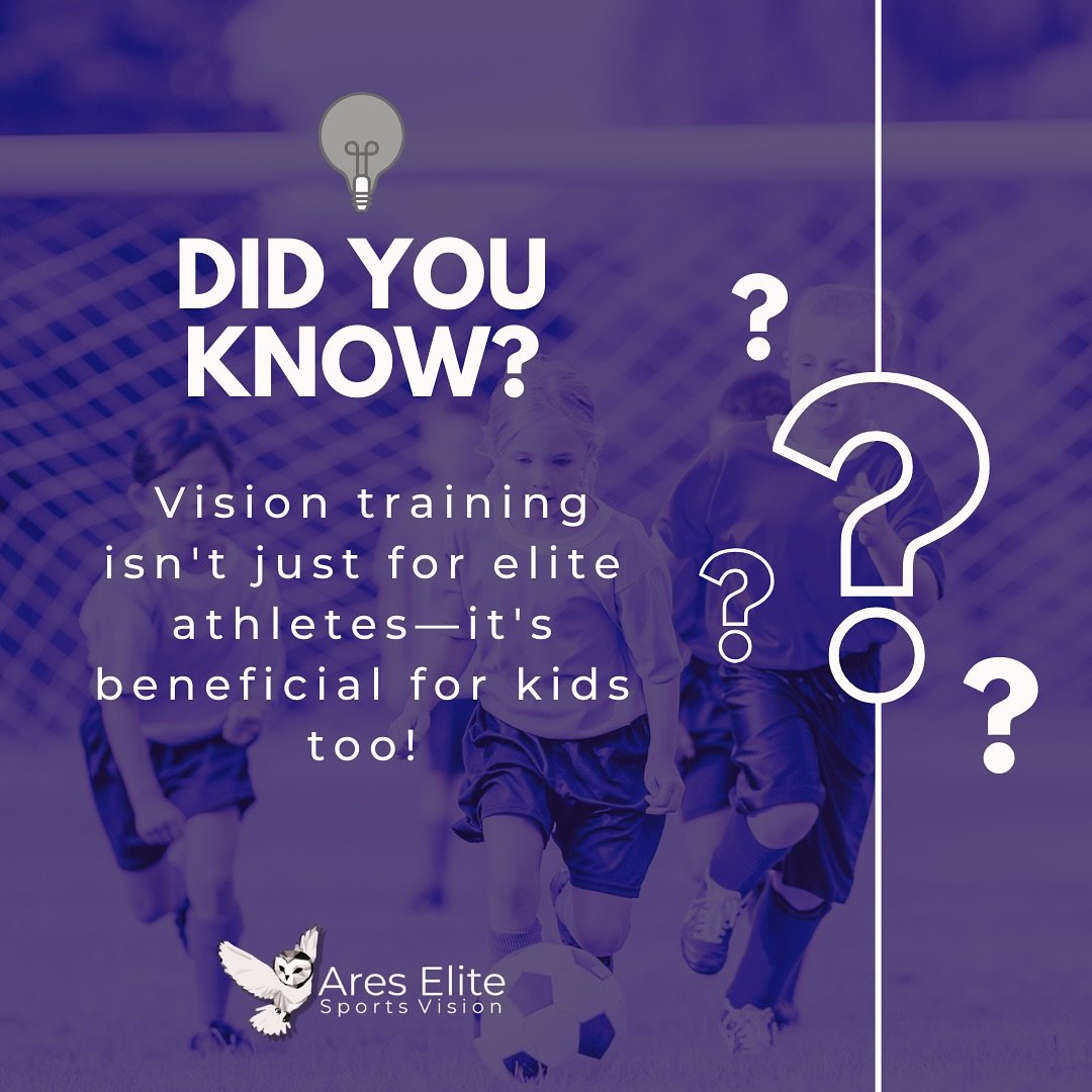 Wisdom Wednesday: Did you know? Vision training isn&rsquo;t just for elite athletes&mdash;it&rsquo;s beneficial for kids too! Studies have shown that children who participate in vision training experience improvements in academic performance, attenti