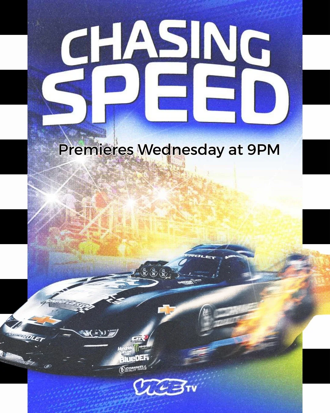 Tune in to @vicetv tomorrow evening at 9pm ET for the premiere episode of "Chasing Speed", a six-part docuseries from VICE Sports and the NHRA that dives into the intense world of National Hot Rod Association (@nhra) drag racing, including 