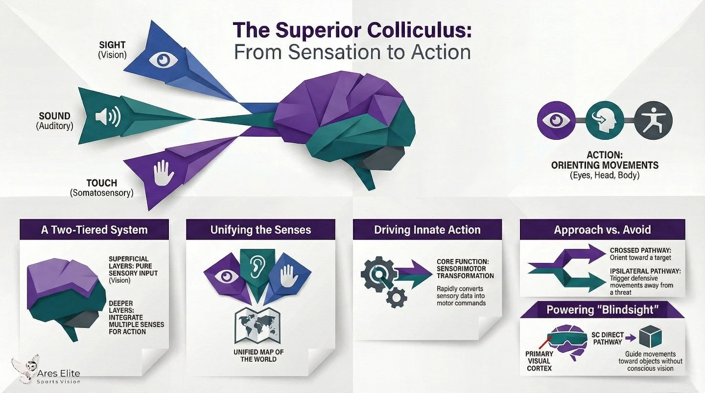 Ever notice how sometimes your body reacts before you even realize what happened?

That is not luck. That is your brain&rsquo;s rapid response system working behind the scenes.

The Superior Colliculus is one of the fastest sensor-to-action centers i