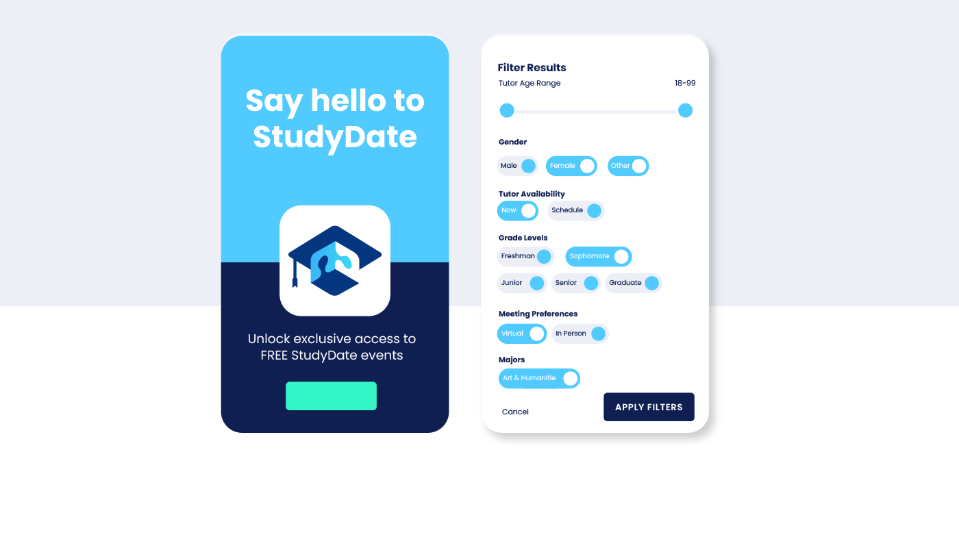 StudyDate app design