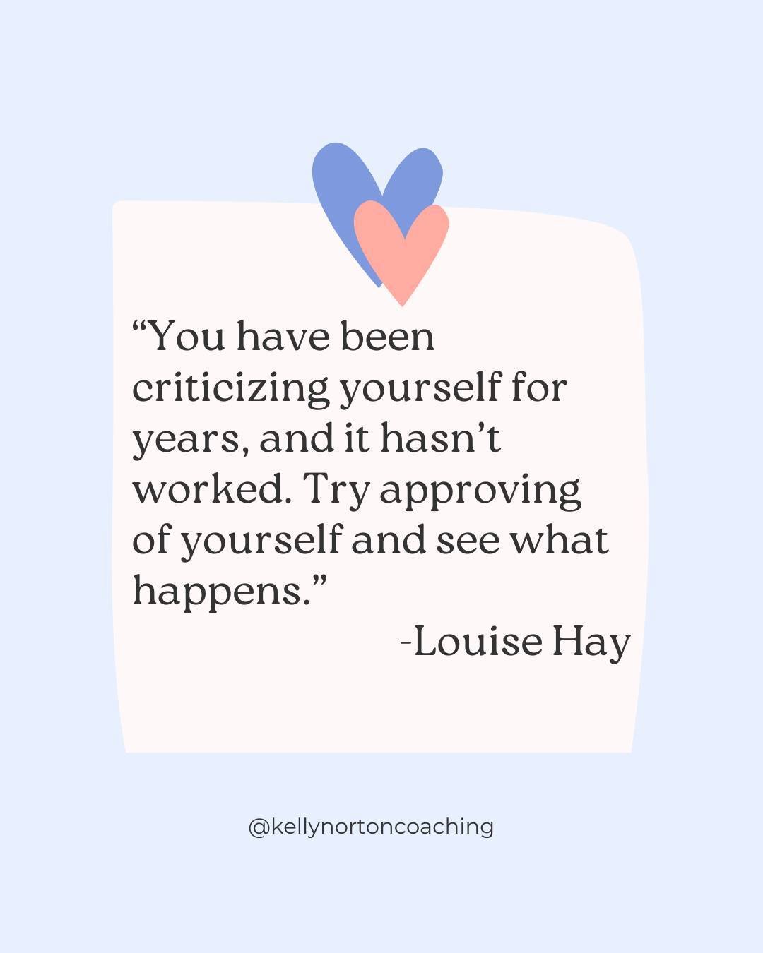 What's that saying? Doing the same thing over and over and expecting different results is the definition of insanity.⁠
⁠
What if, just this once, you try self-compassion instead of criticism? It definitely won't hurt to try, and what if it makes all 