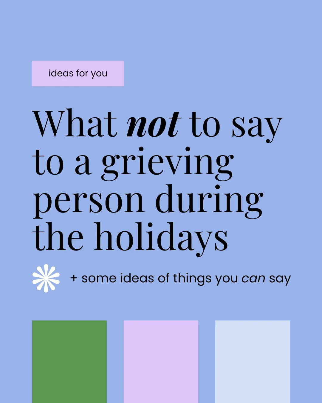 The holidays don't pause grief -- they often amplify it. 💔⁠
⁠
As we head into the holiday season, remember that someone navigating Thanksgiving without a loved one isn't being &quot;difficult&quot; when they can't muster holiday cheer. They're just 