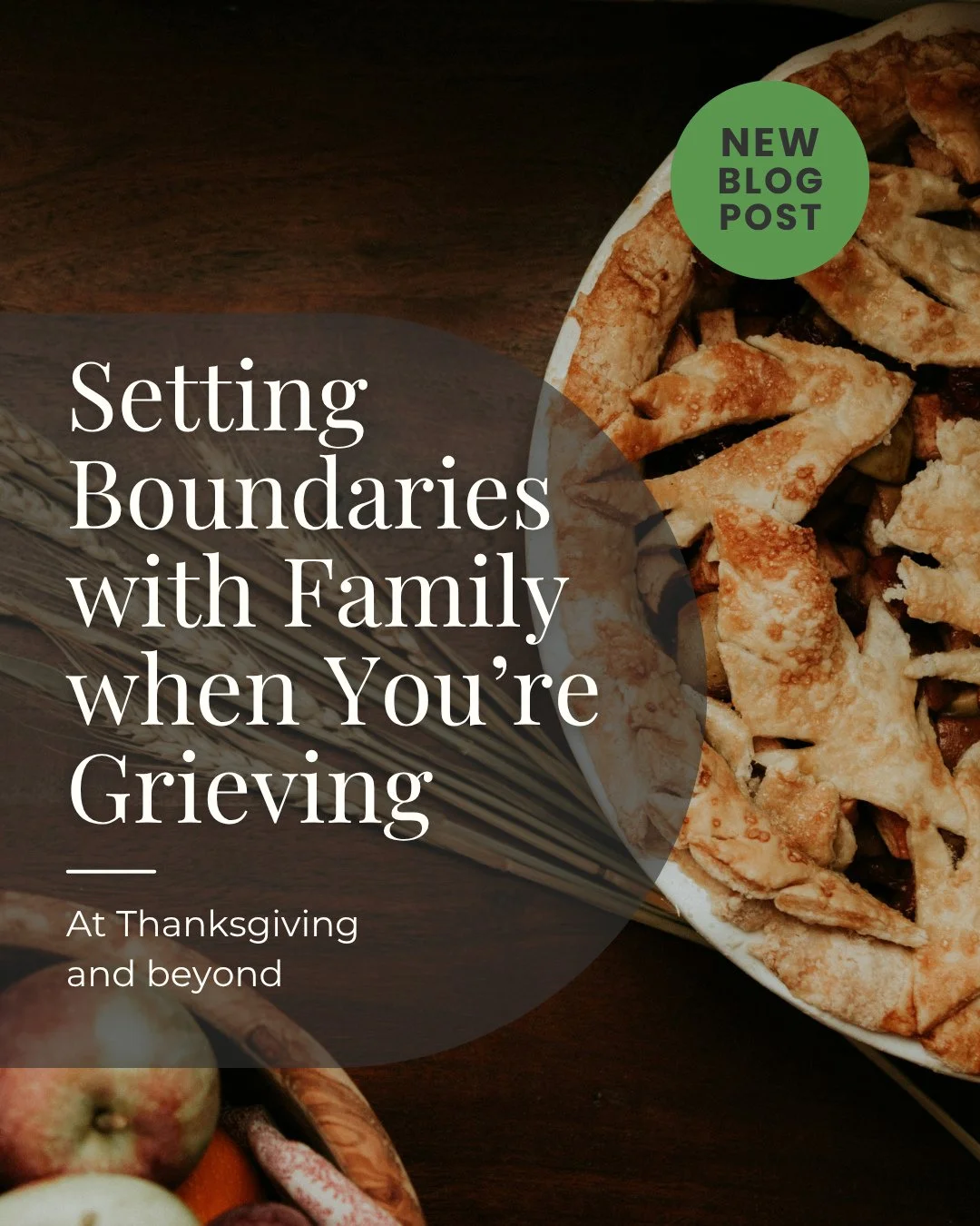If the thought of Thanksgiving is making you anxious, you're not being dramatic.⁠
⁠
When you're grieving, certain aspects of family gatherings can feel like too much. The questions, the empty chair, the pressure to act normal, the exhausting emotiona