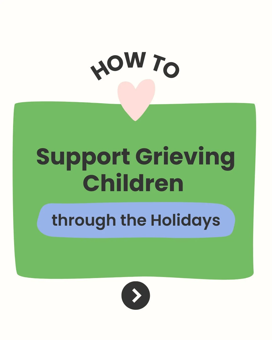 Do you know a child who is struggling with grief and you'd like to help but don't know how?⁠
⁠
Here are 5 tangible ways that you can show up with support and love.⁠ 💛