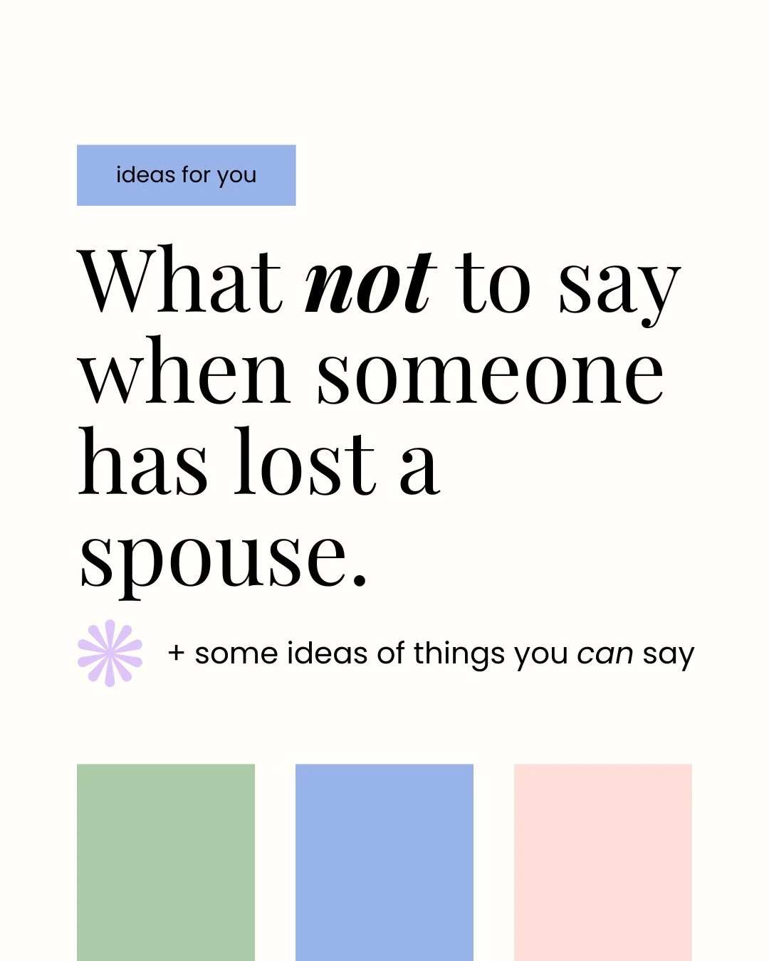 When someone loses their partner, they&rsquo;ve lost their person. This is the person who shares so many memories of the past, the person they planned all their future dreams with, and their entire world feels upside down.⁠
⁠
The last things they nee
