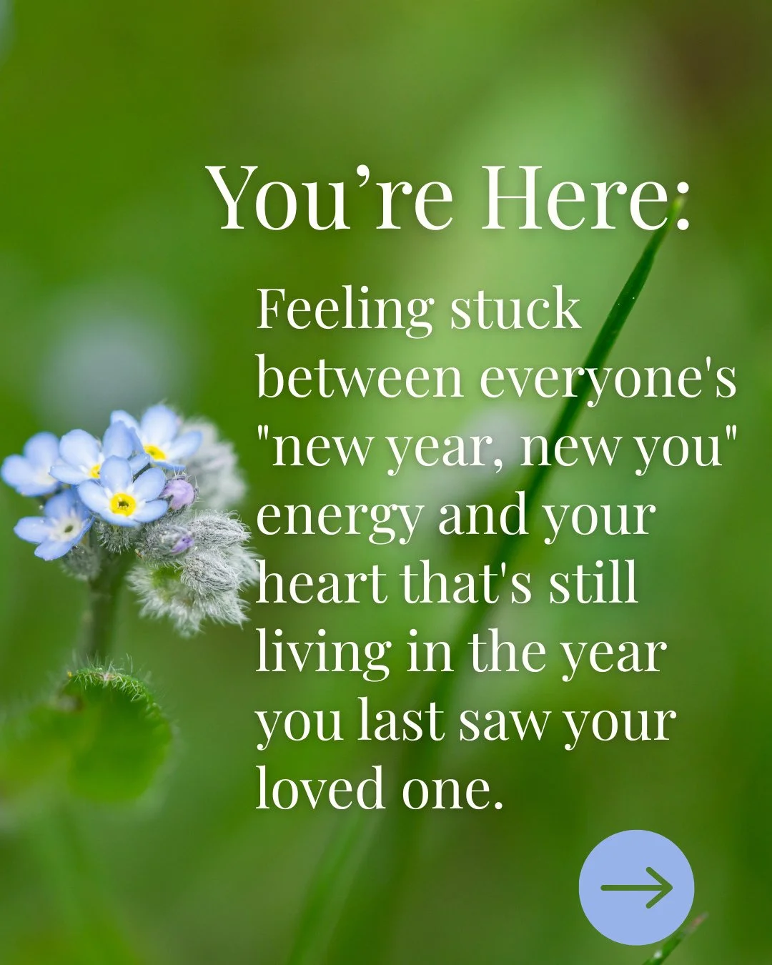 January arrives with fresh calendars and big plans. Everyone's talking about goals, resolutions, and transformation. Meanwhile, you're facing the reality of a year they won't be part of, at least not in the way you wish they could be.⁠
⁠
Here's what 