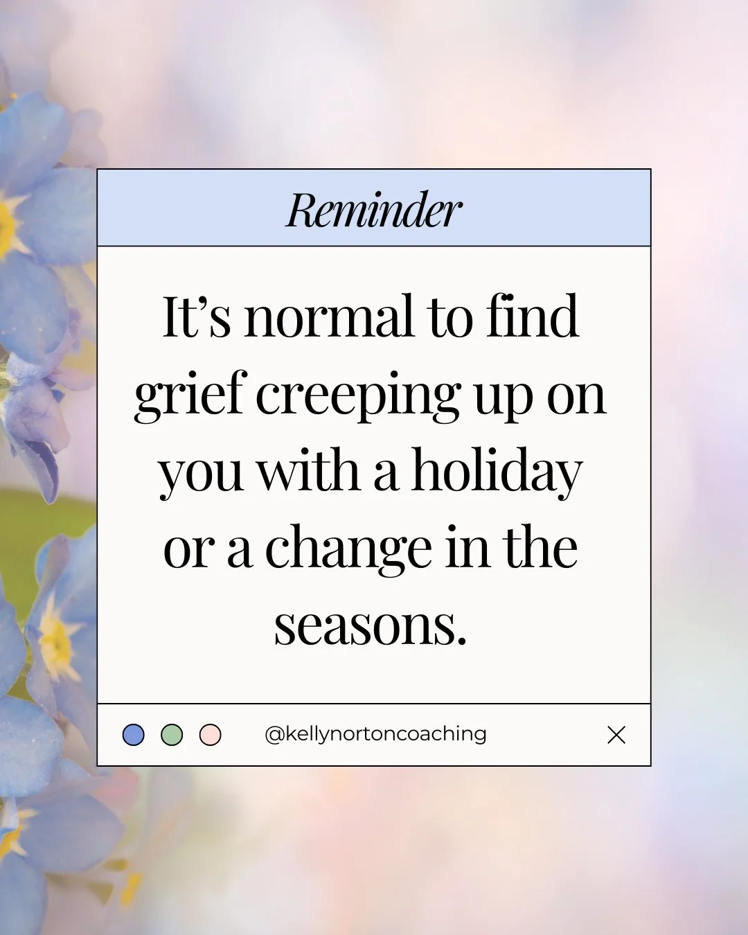 Sometimes when we're grieving, we can be going along feeling like we are doing okay, when all of a sudden we are feeling extra griefy, and we may not always know why. ⁠
⁠
Often it just happens out of nowhere, but something we don't always consider as