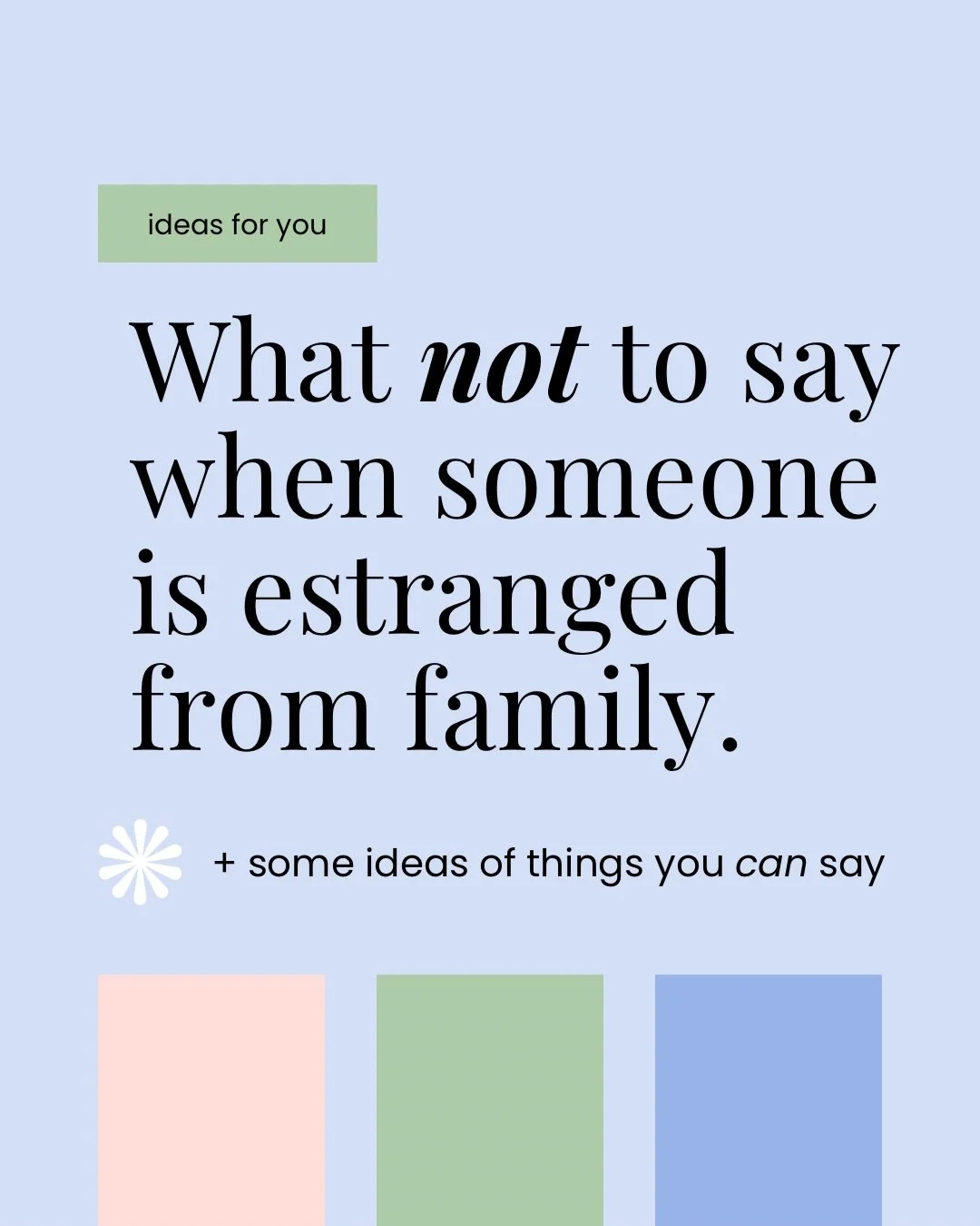 Estrangement is one of the most misunderstood forms of grief. 💔

People assume you should just &ldquo;work it out&rdquo; or that you must be overreacting. They don&rsquo;t see the years of hurt that led to this decision. They don&rsquo;t understand 