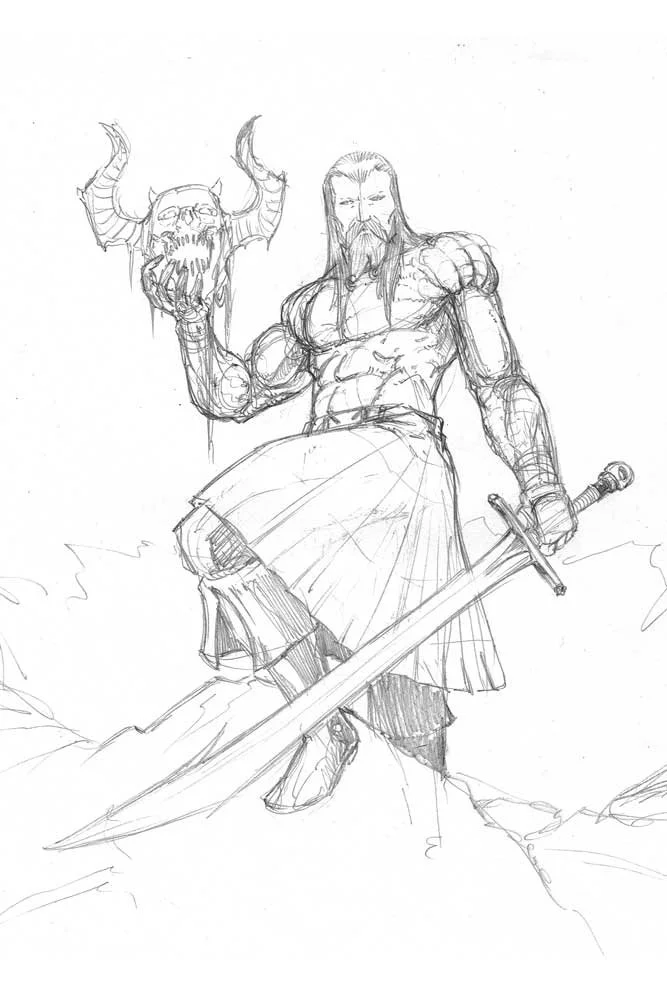 Magnus MacDracken fan art from the comic book series Mythica by Ron Root.