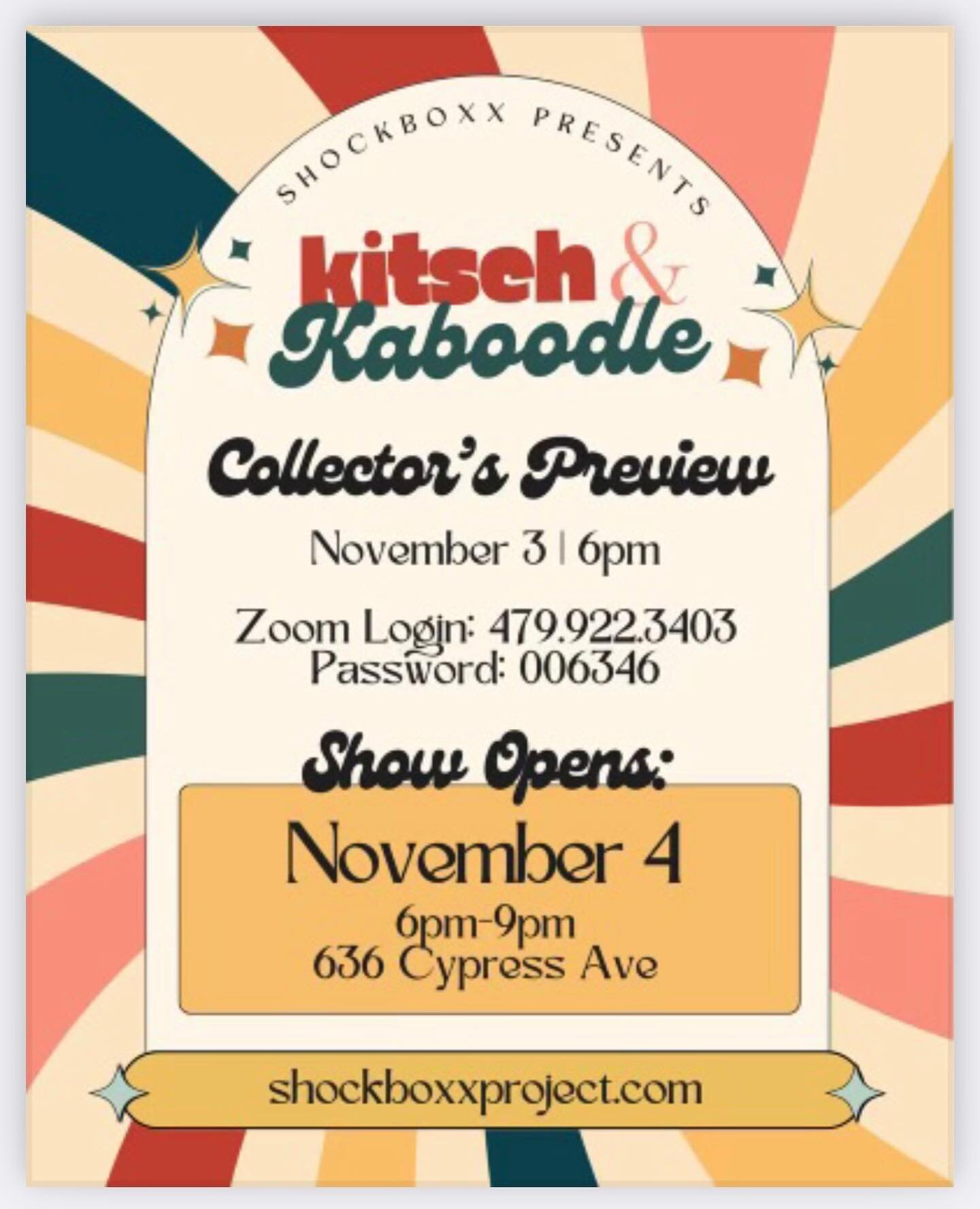 My &ldquo;PISS OFF&rdquo; piece has been selected for the &ldquo;Kitch &amp; Kaboodle&rdquo; show, at the Shockboxx Project.  The show opens this Saturday, November 4, 2003.  The piece will be on display until November 18, 2023. 

Come check out the 