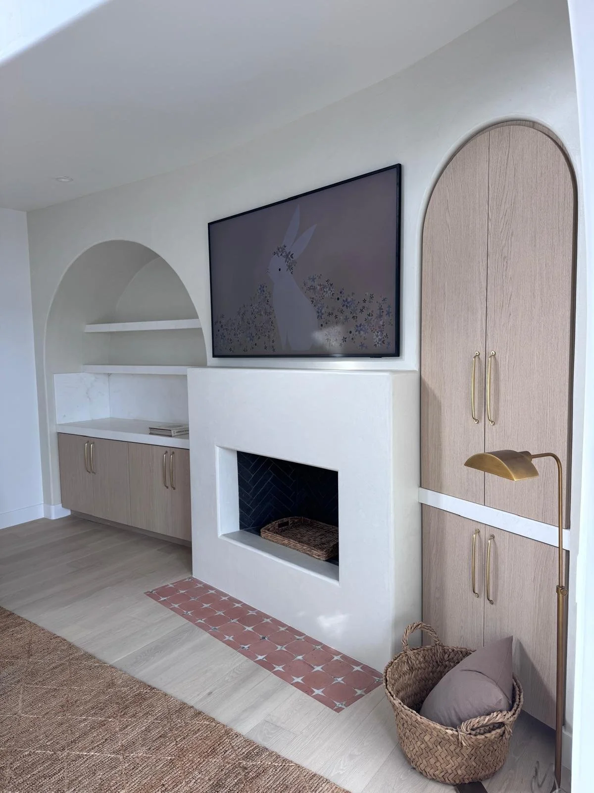 A subtle color and finish added a little dimension to this room.