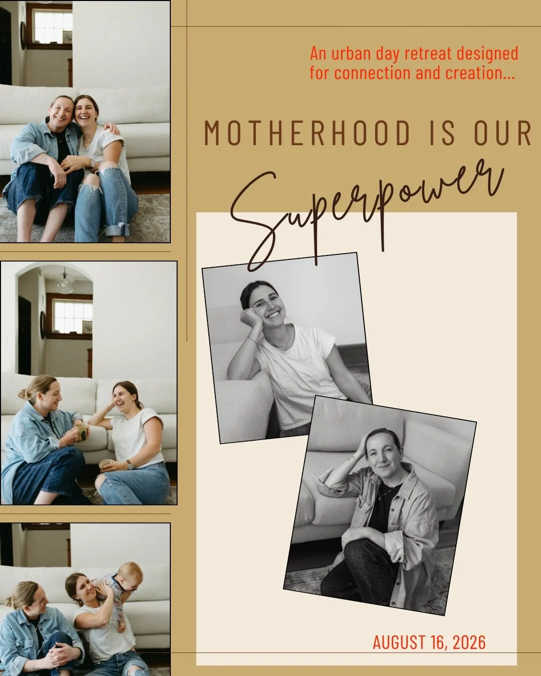 LET&rsquo;S TRY THAT AGAIN&hellip; a new date, same vendors, and same message. Just hopefully a little easier for our wedding photographers! 

We are excited to host an urban retreat for photographers in the season of motherhood. This retreat is for 