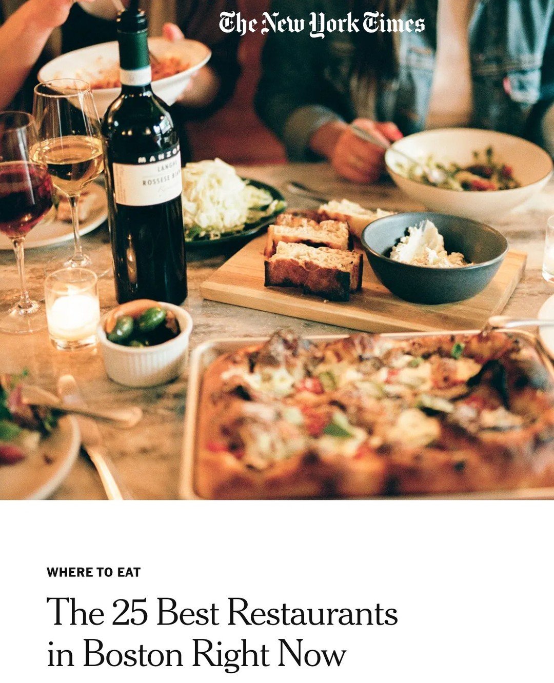 Congratulations to our restaurant partners included in &quot;The 25 Best Restaurants in Boston Right Now&quot; by the New York Times. Well deserved recognition that shows the depth and diversity of Boston's culinary scene!⁠
⁠
Bar Vlaha⁠
Field and Vin