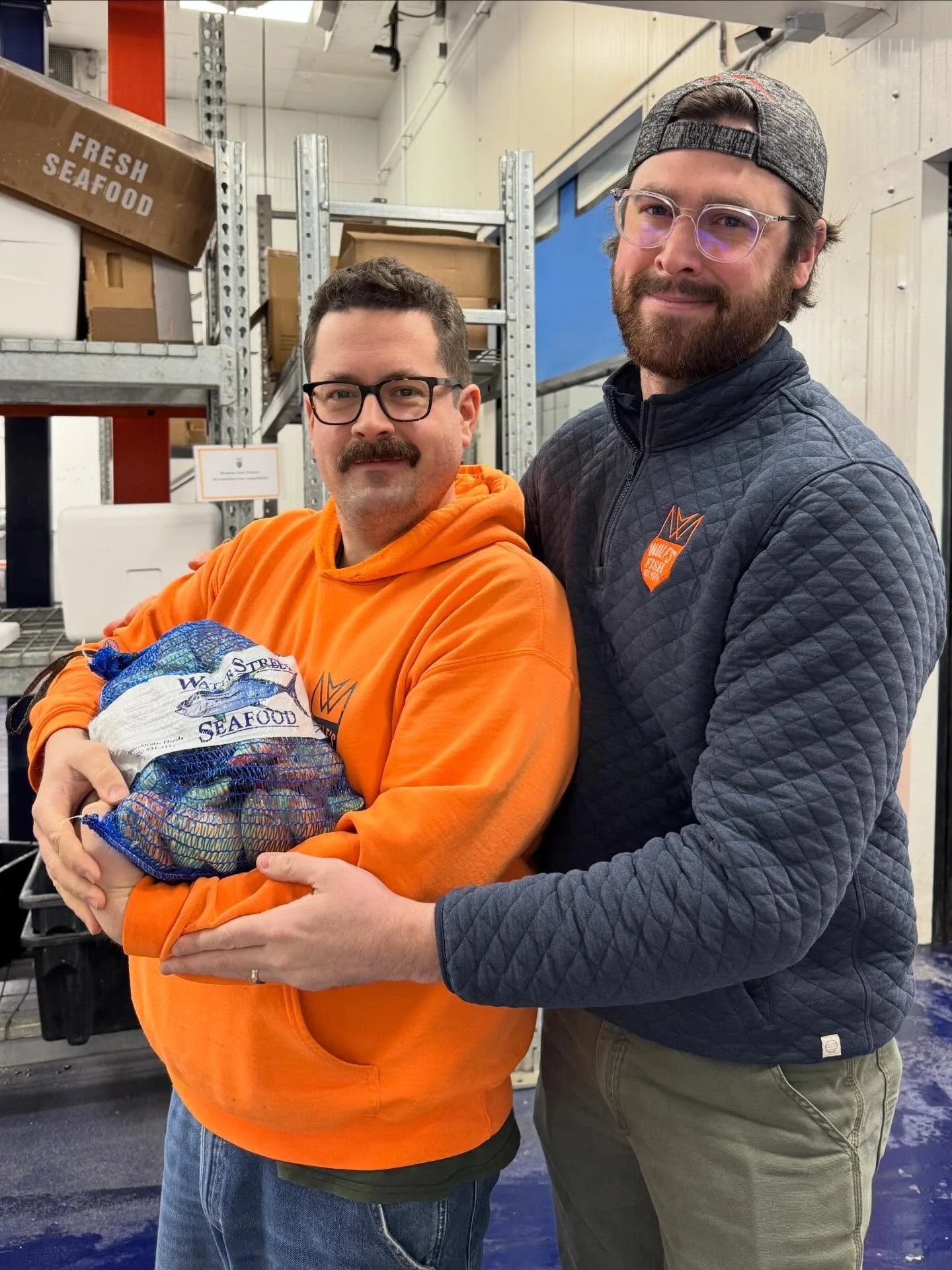 Rob and Jesse are delighted to announce the arrival of their little bundle of joy - a 10lb bag of stone crab claws. Get some of these little cuties for yourself.

#stonecrab #fishmonger #wulfsfish