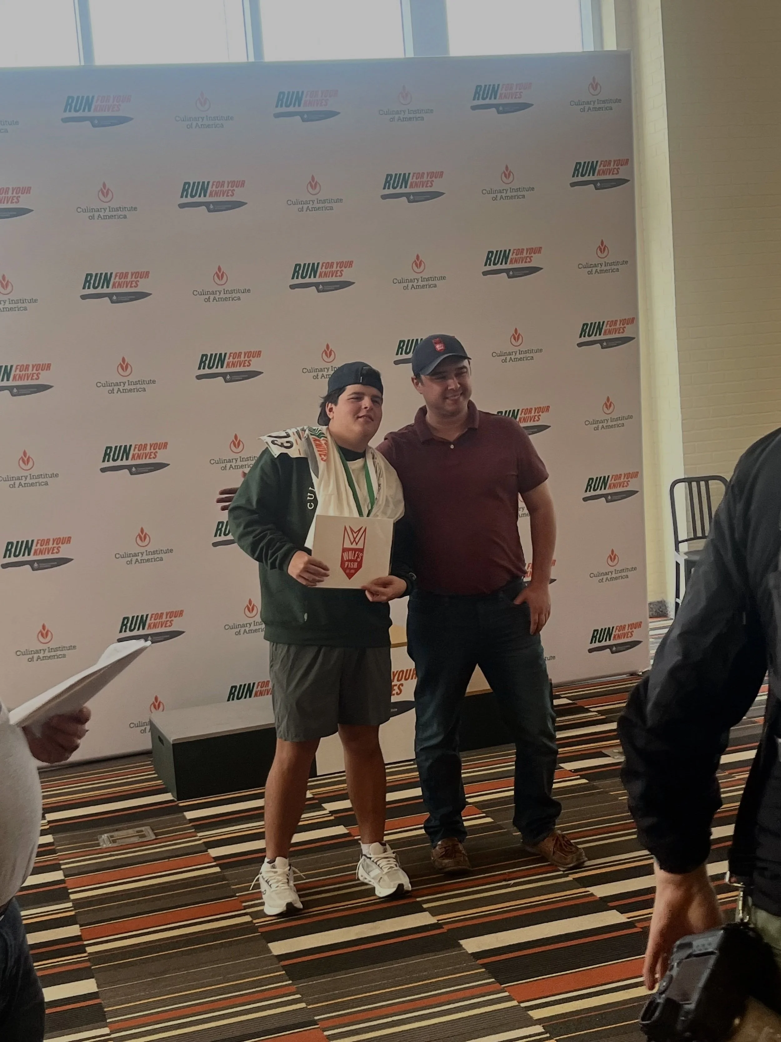 We showed up at @theculinaryinstituteofamerica to back the next generation.

Wulf&rsquo;s Fish awarded a $1,000 scholarship to a student for their &ldquo;Run For Your Knives&rdquo; even as part of a $101,000 giveaway to students just starting out in 