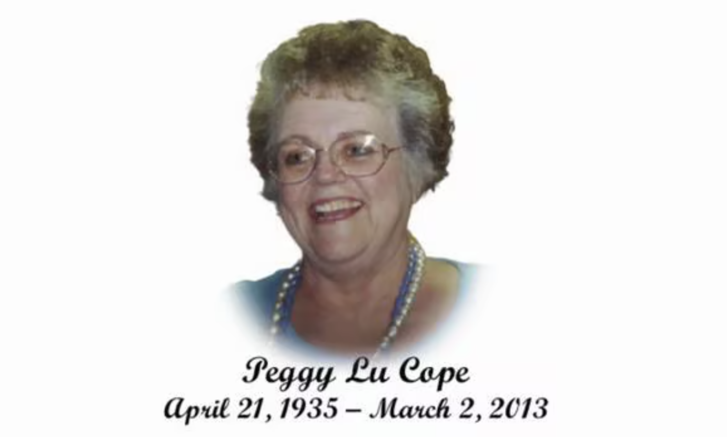 Peggy Cope Memorial Service