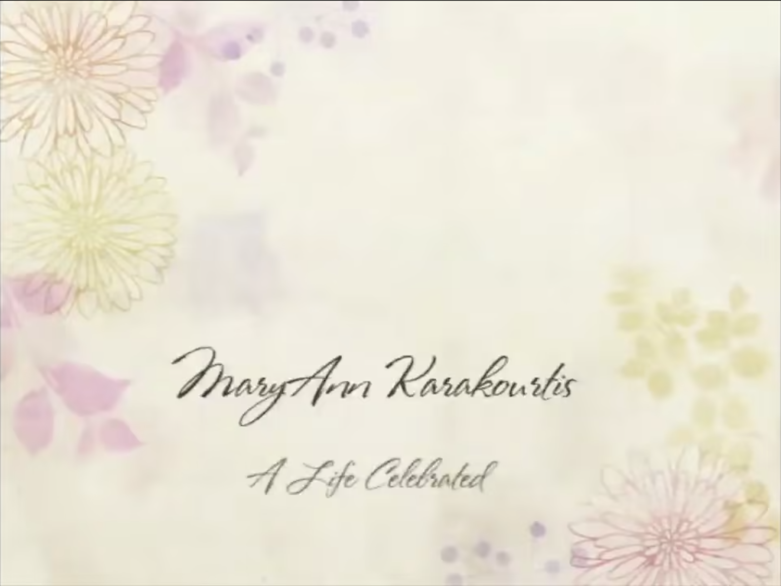 Mary Ann Karakourtis Memorial Service