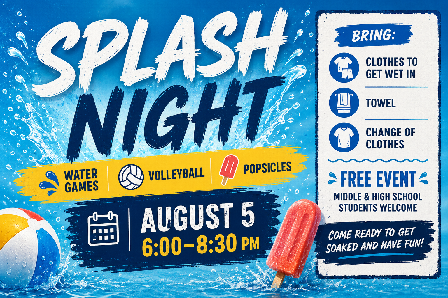 Splash Night/Free Play!