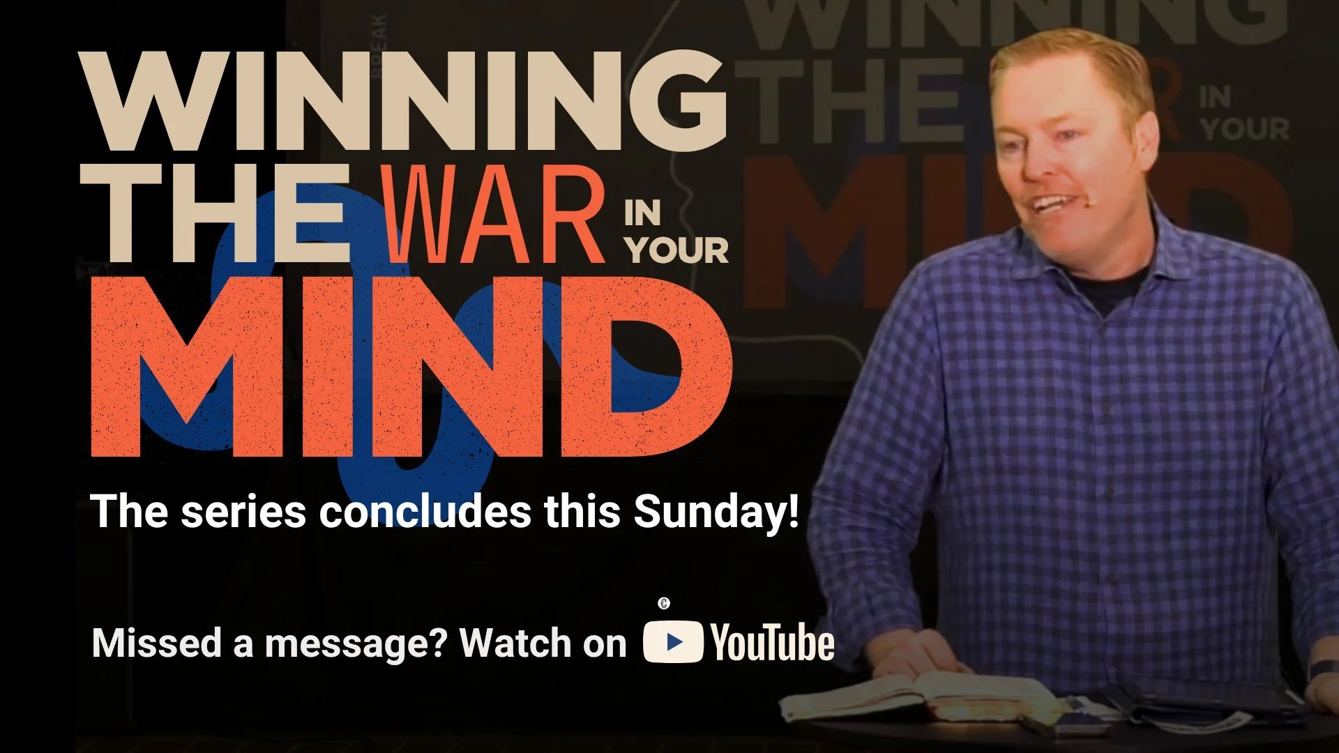 The Winning the War in Your Mind series has been amazing and will conclude with a message called "Calm My Anxious Mind". We'll see you at church!

Sunday | 🕙 10AM 📍 Furr Elementary (551 Bluestem Dr, McKinney)