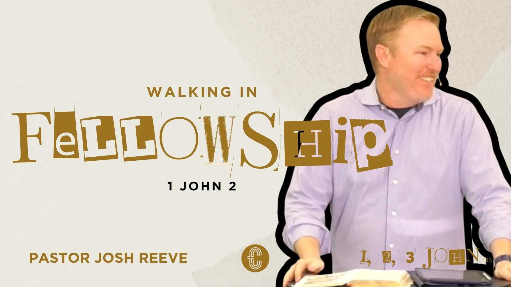 We're continuing the series on 1, 2, 3 John this Sunday with a message from 1 John 2 about "Walking in Fellowship". Believers are called to live differently &mdash; walking in obedience, love, and truth while resisting the pull of the world