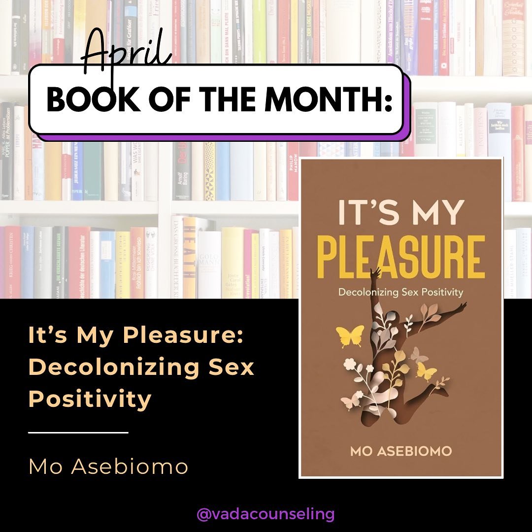 April's #BookoftheMonth and reflection questions were chosen by Alex Quinn, one of our great therapists here at Vada ☺️ Scroll through for some thought-provoking questions about sex, consent, and of course, pleasure! 🌈 

#bookstagram #readinglist #b