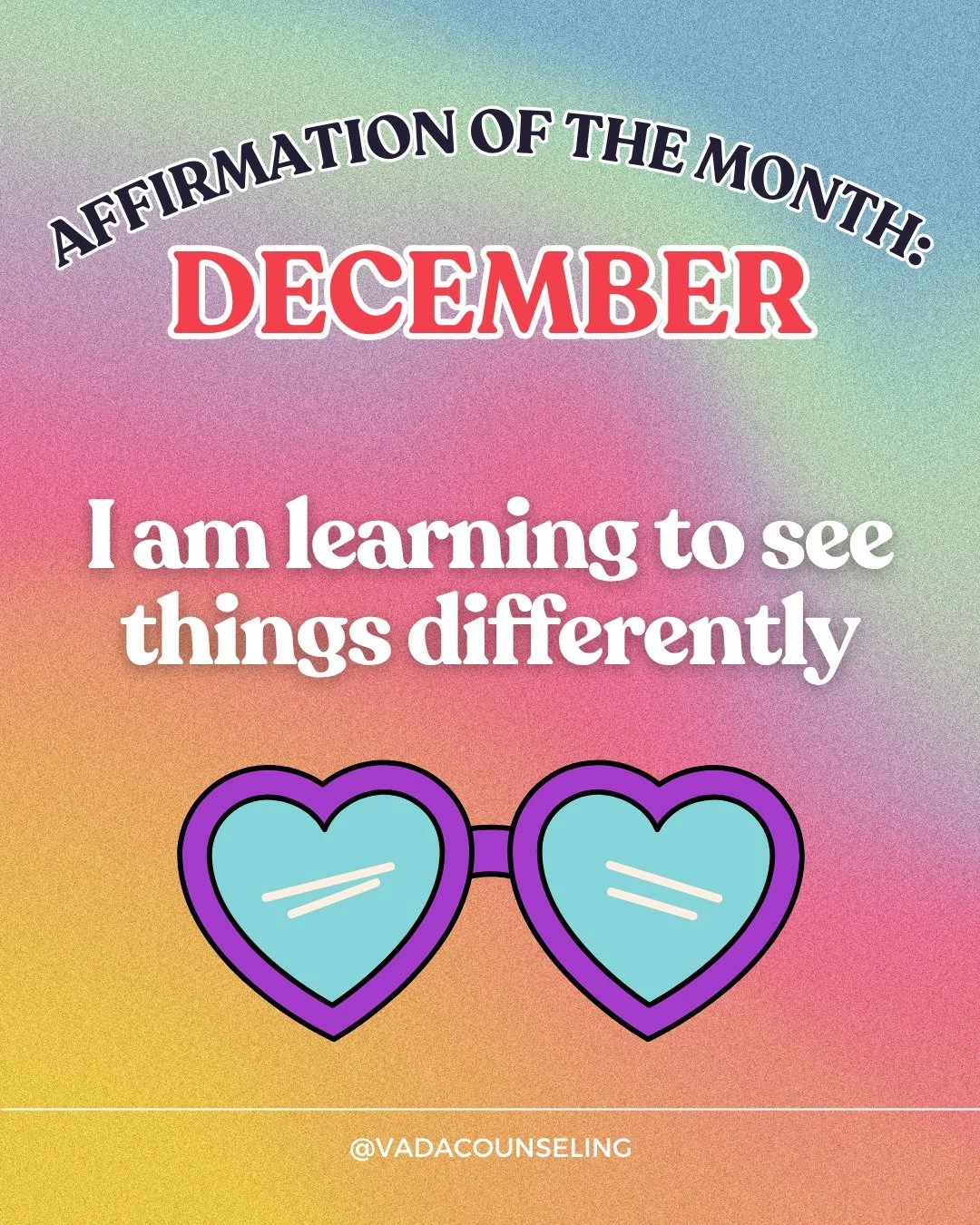 December Affirmation: &quot;I am learning to see things differently.&quot; 💕 

Vada is wishing everyone a gentle December and sending all of the care as we head into 2026.
