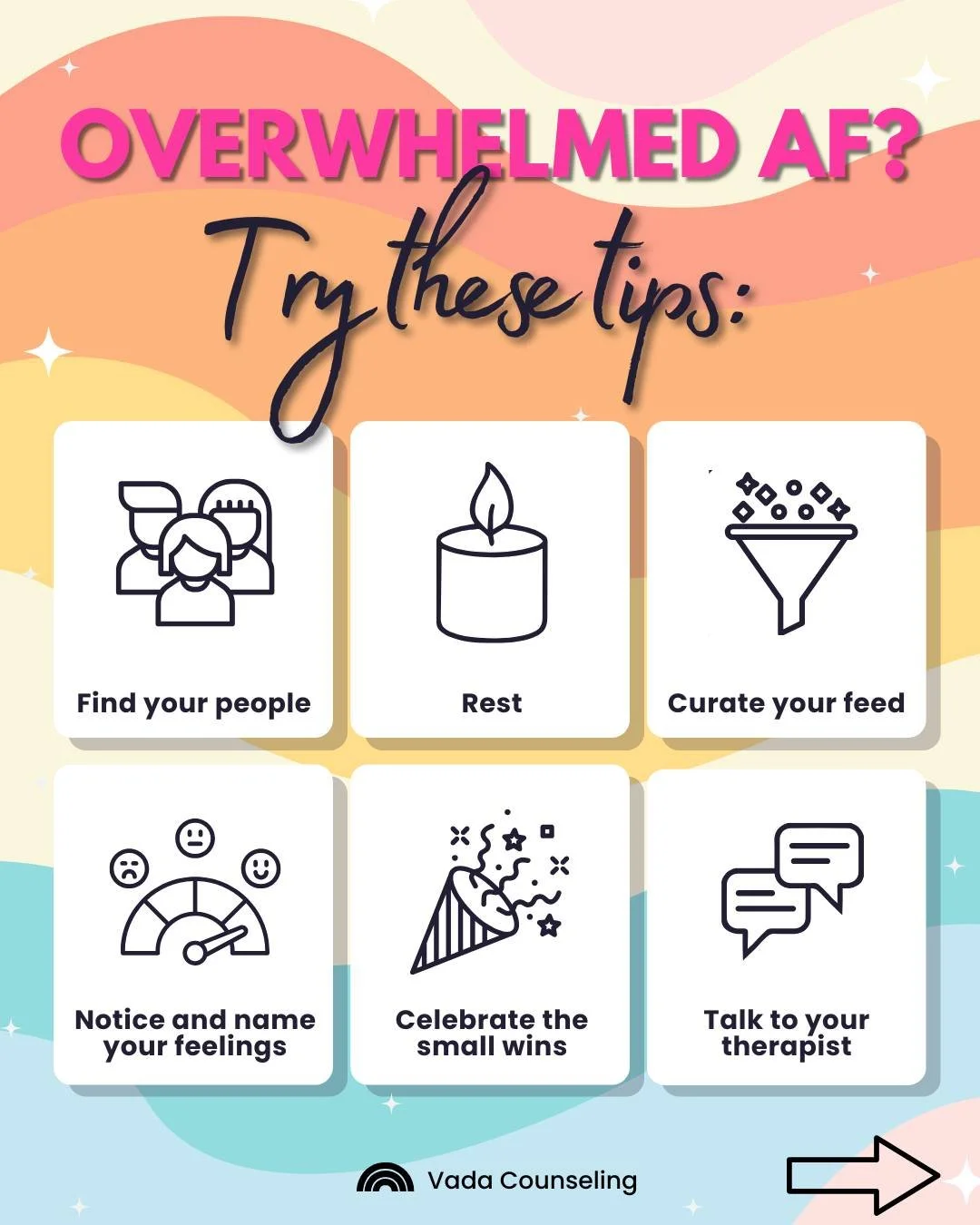 Some tips to help you feel more grounded and less overwhelmed AF. 

Sending everyone care as we wrap up 2025. ❤️