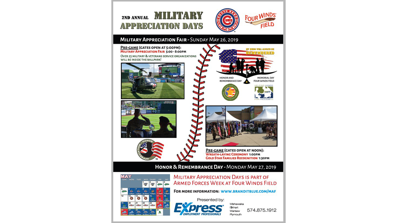 2019 Event Flyer - Distributed to various organizations, and sent out through Express client and South Bend Cubs email lists.