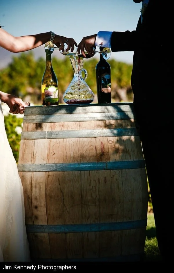 Wine wedding ceremony
