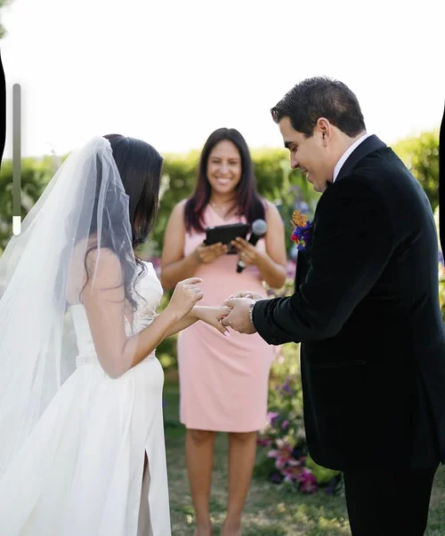 Wedding ceremony moment