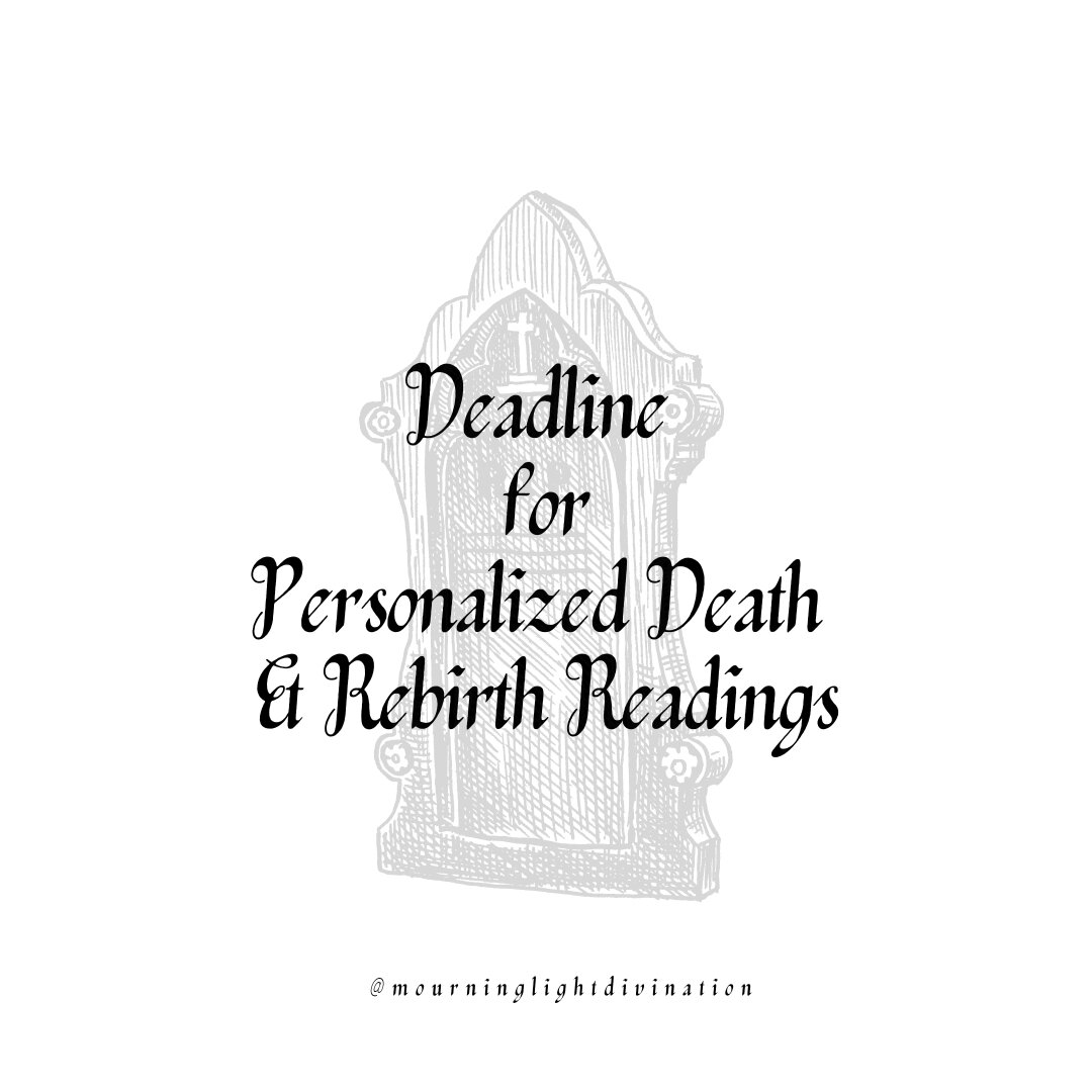 Interested in a personalized reading of your new 2023 year? You've still got time.✨ The last day to get your reading is this Sunday, January 15th!⁣
⁣
2023 Personalized Death &amp; Rebirth Readings include:⁣
⁣
💀An audio recording of the combination o