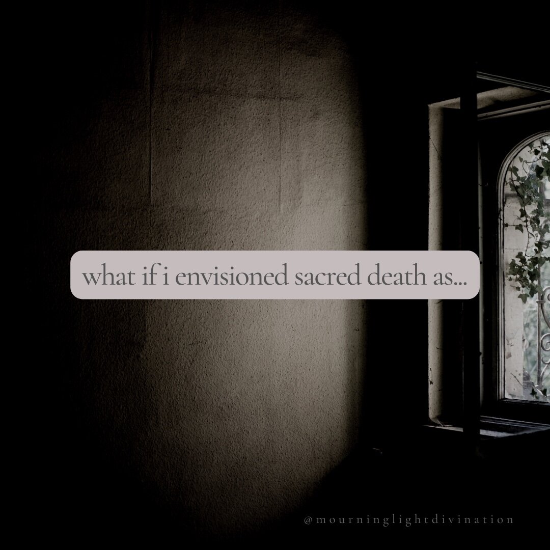 What if we envisioned Sacred Death as magic, friend not foe, the ultimate giver and the foundation from which we all are created?⁣⁣
⁣⁣
What if? ⁣⁣
⁣⁣
What could our lives be like if we lived in this kind of harmony with death and rebirth and all the 