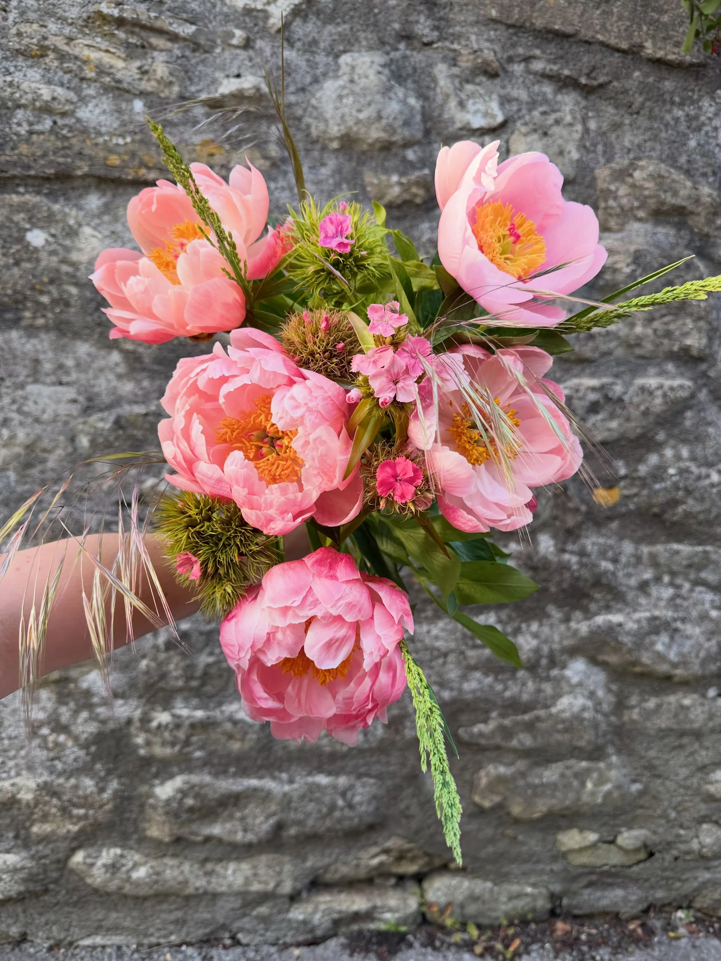 For a few short weeks each year, peony season arrives. This year I&rsquo;m offering a limited number of seasonal peony bouquets for pre-order.

Each bouquet is made using seasonal peonies, paired with garden-grown accent flowers chosen to complement 