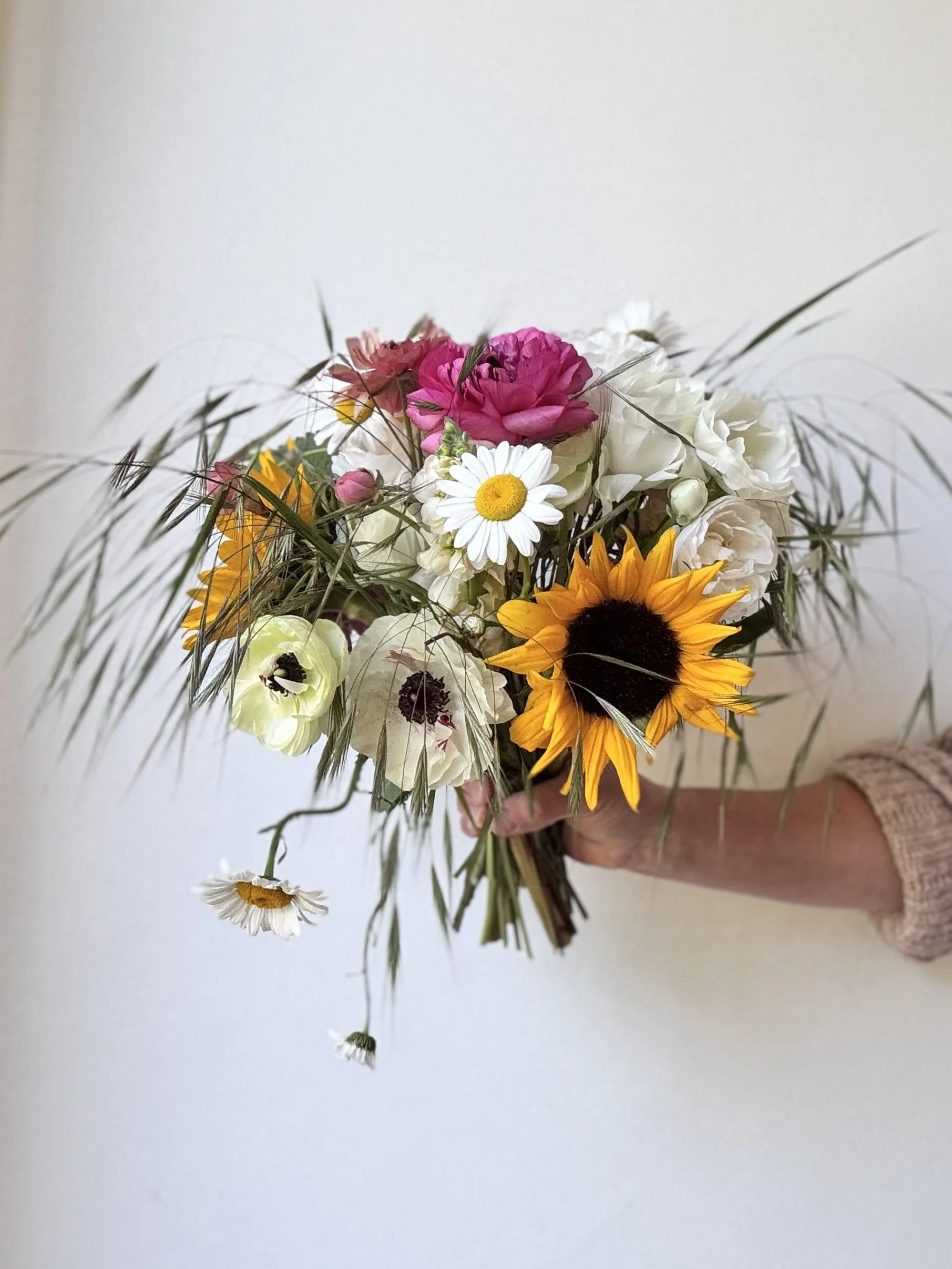 Freshly picked sustainable flowers ready for business delivery in Wiltshire