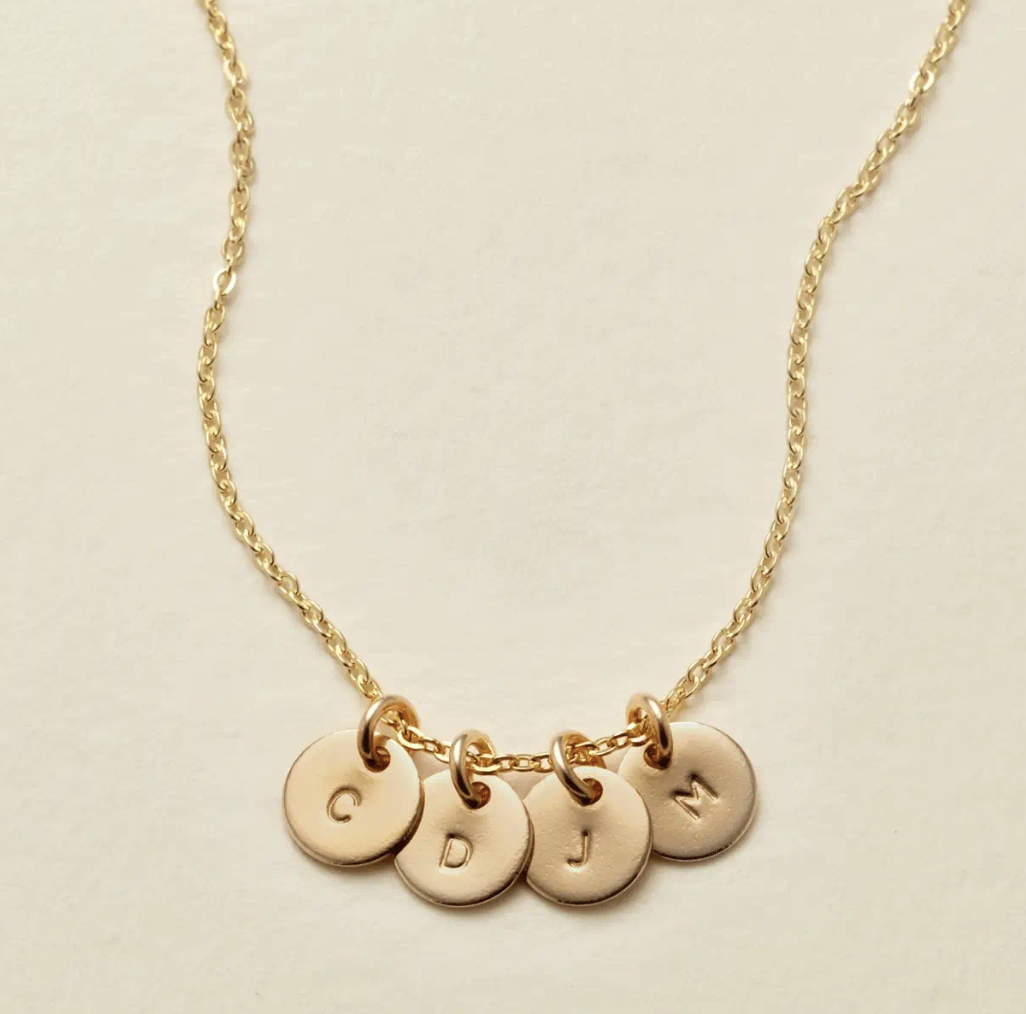  Initial Disc Necklace ($42+) 