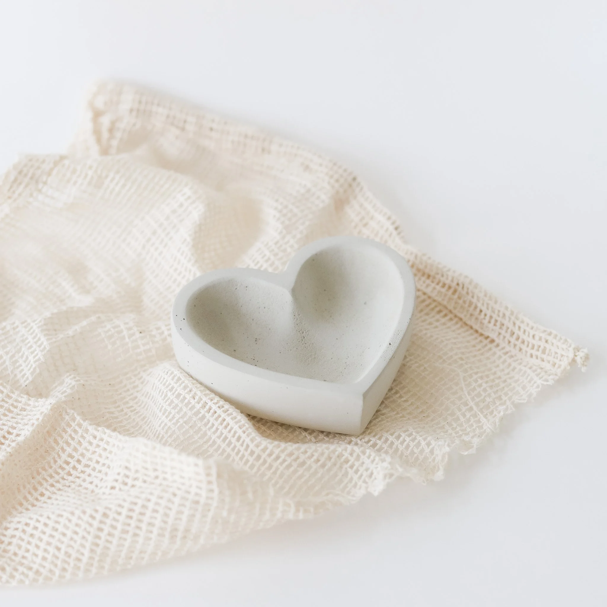  Concrete Heart Ring Dish ($20) 