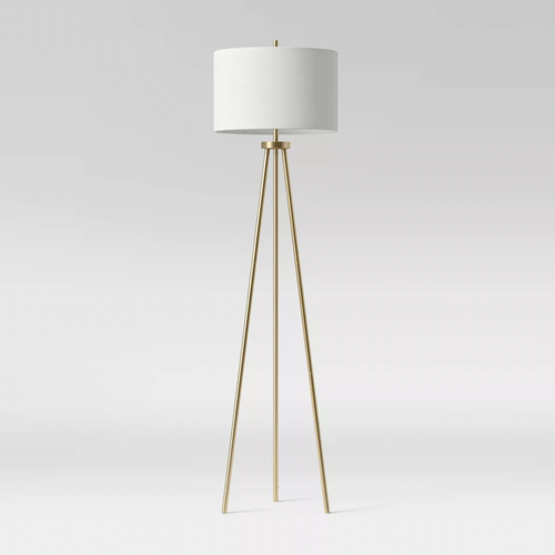  Gold Tripod Floor Lamp ($100) 