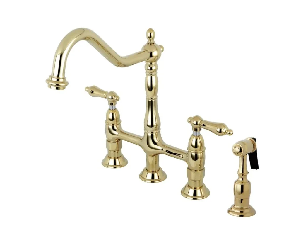  Bridge Kitchen Faucet Polished Gold ($290) 