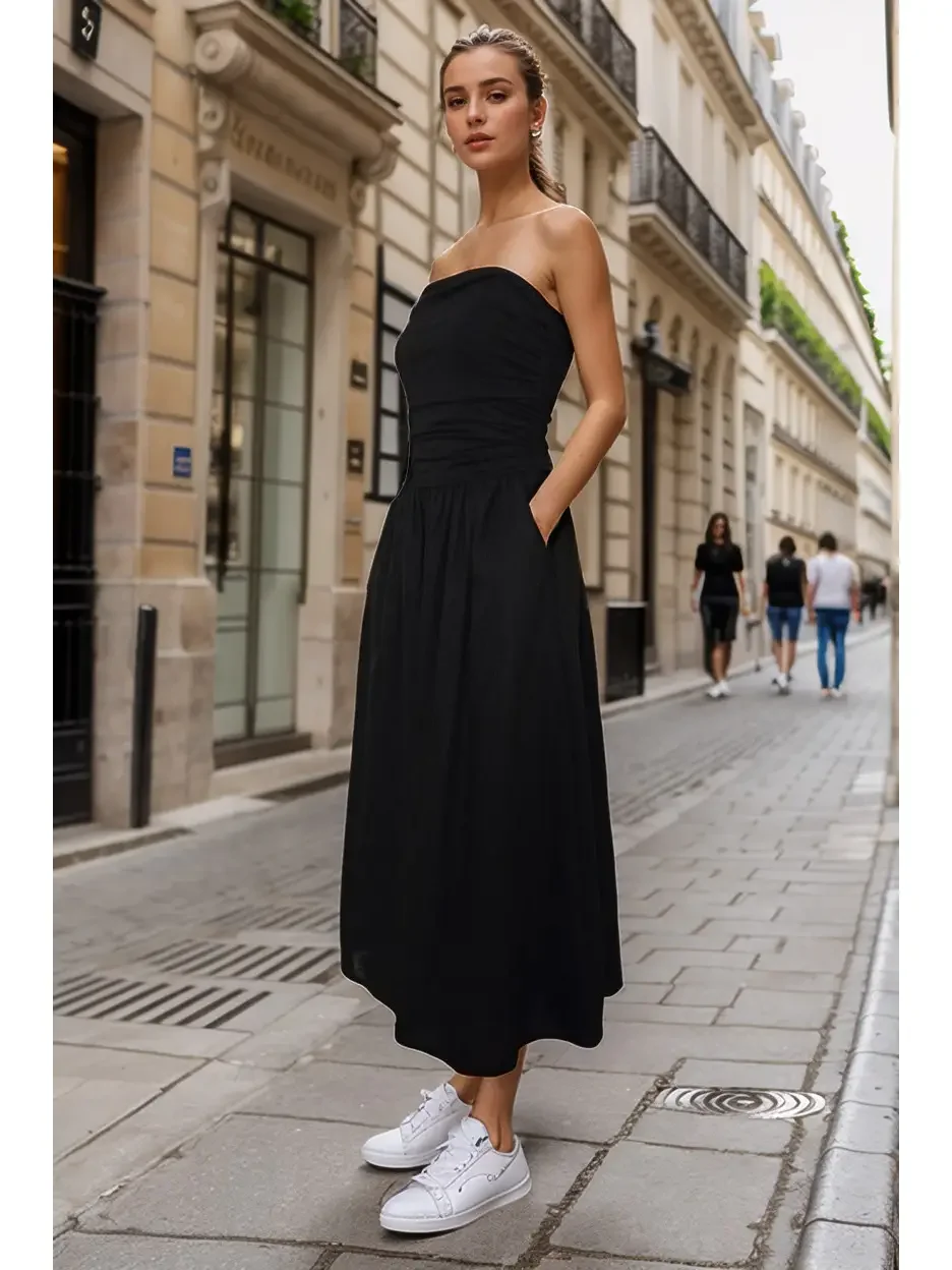 Mimi Black Tube Dress