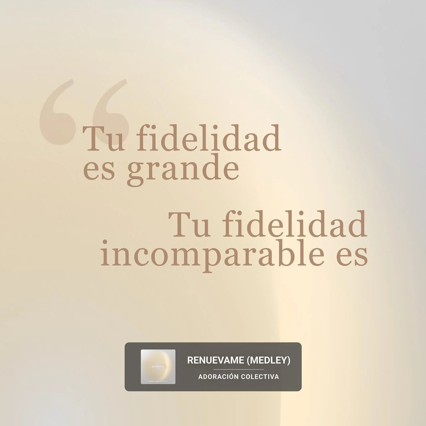 🎶 Grande es tu fidelidad 🎶
