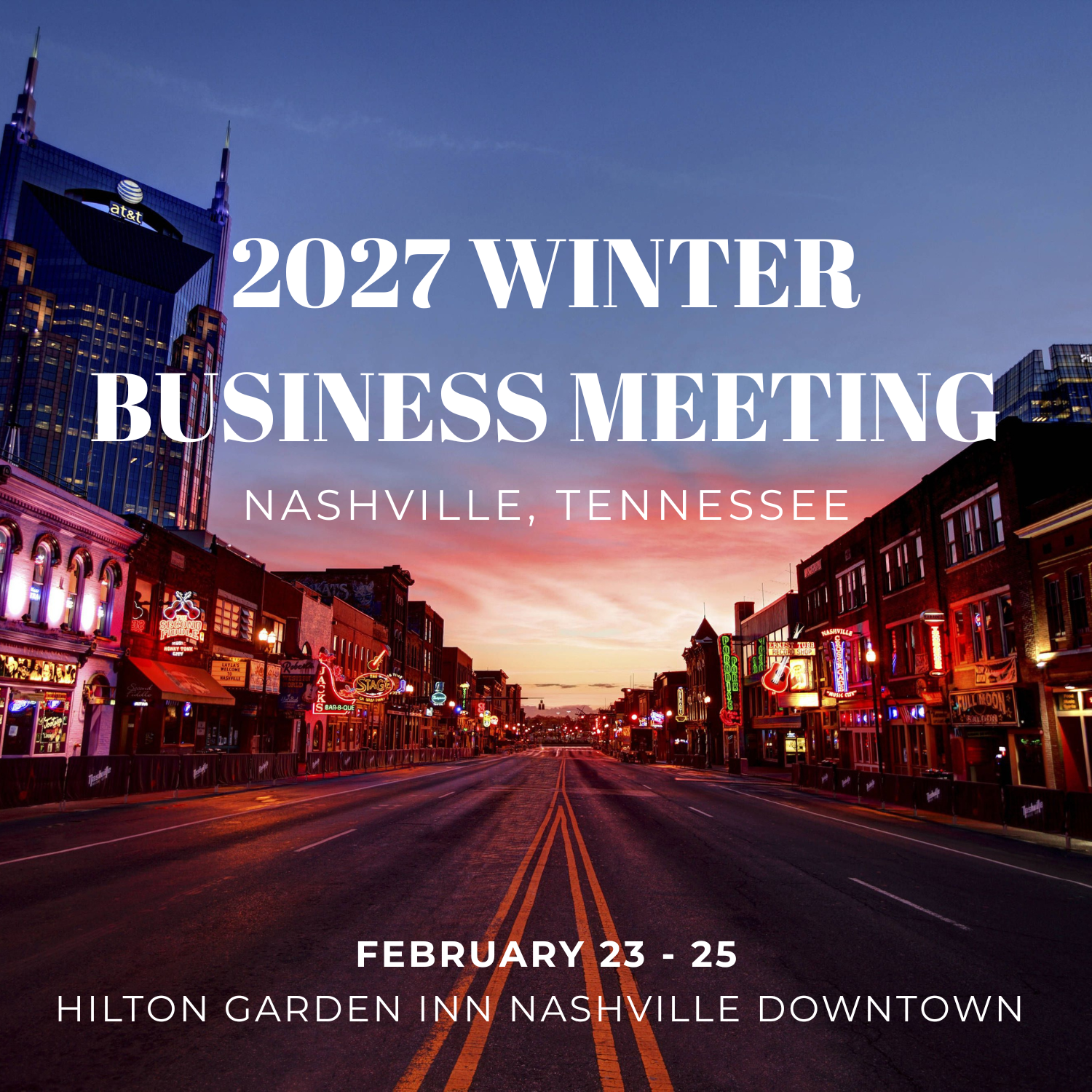 2027 Winter Business Meeting