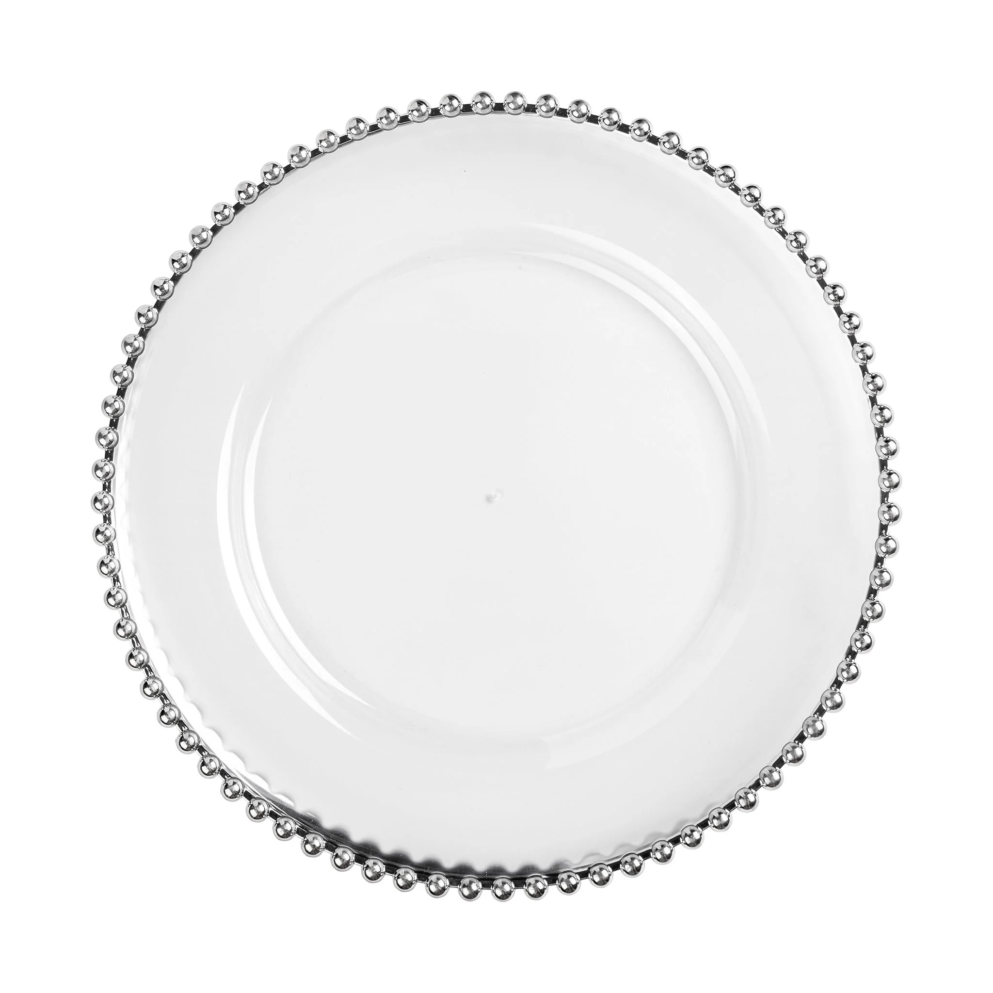 Silver Beaded Charger Plate