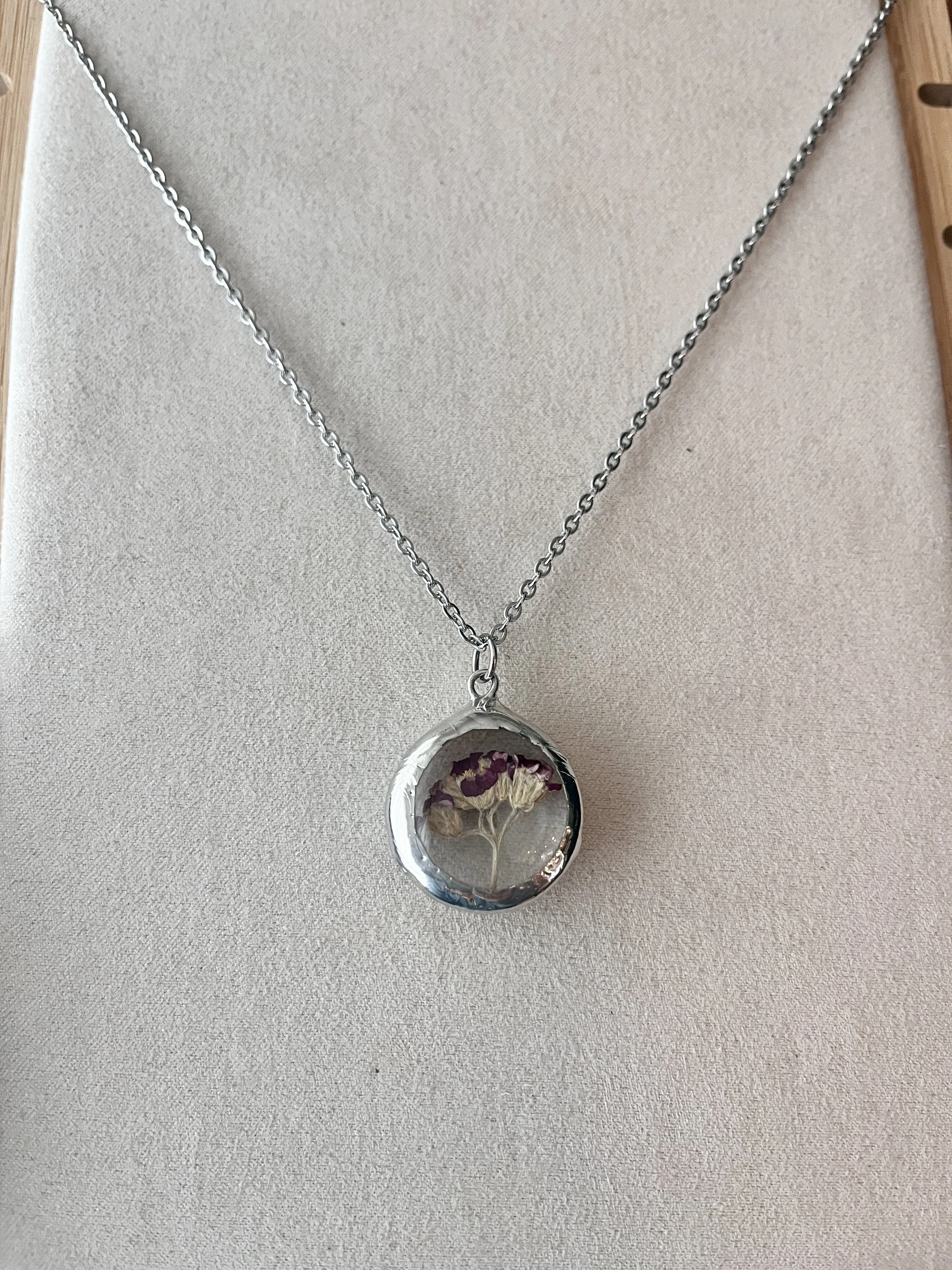 Yarrow Soldered Floral Pendant No.2